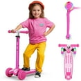 thumbnail image 1 of UPGO 3 Wheel Kid Scooter, 25mm Extra Thick Deck & Light up Wheels, Adjustable Heights for Kids Ages 3-12,Pink, 1 of 9