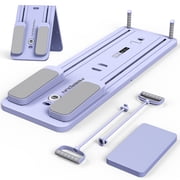 UPGO 5 in 1 Folding Pilates Board, Pilates Reformer Set with 300 LBS Weight Capacity, Portable Home Pilates for Woman (Purple)