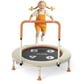 thumbnail image 1 of BCAN 36inch Mini Toddler Trampoline for Kids Ages 1-6 Indoor Outdoor Folding Small Rebounder Trampoline with Foam Handle Safety Padded Cover, Gift for Boy and Girl, 1 of 7