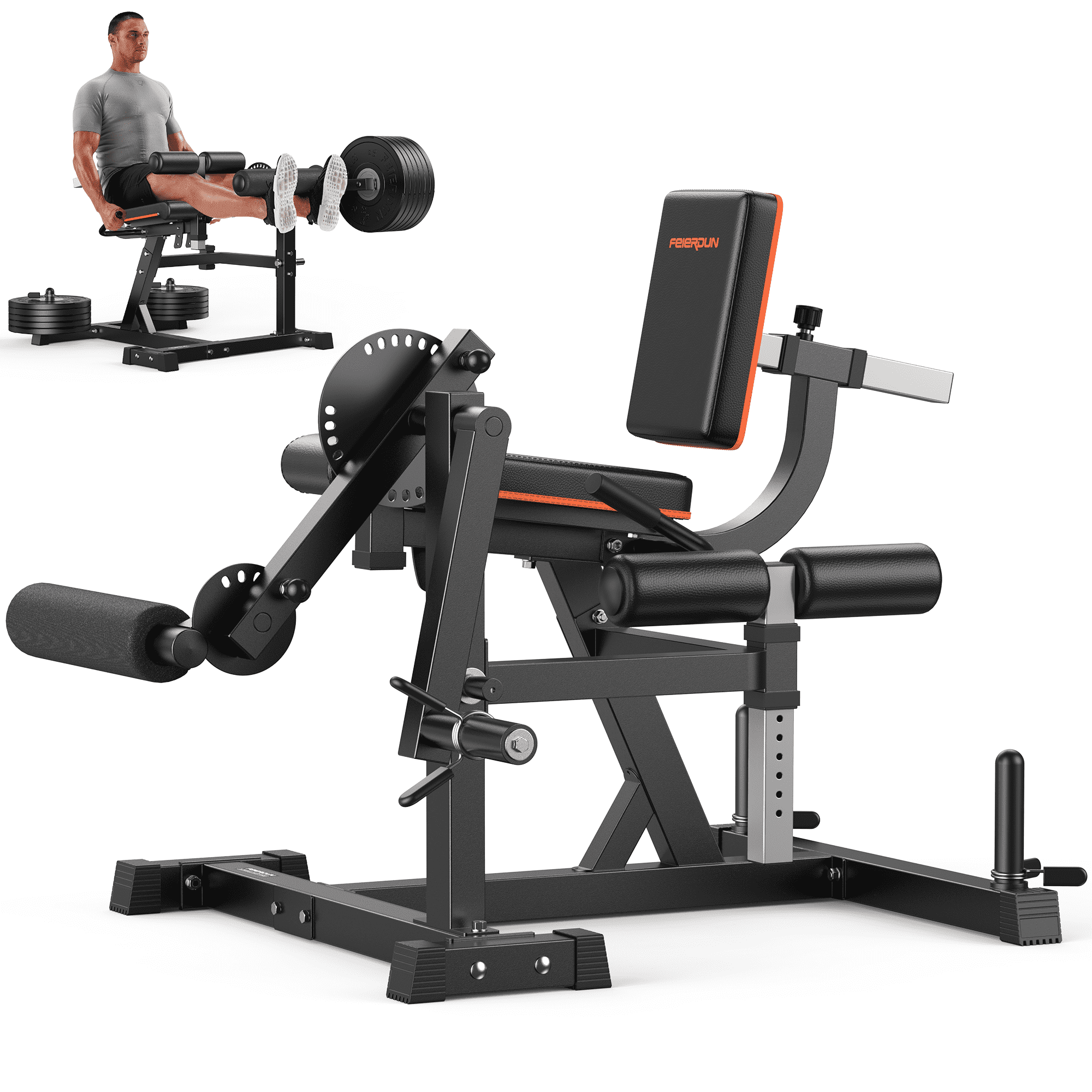 UPGO 700lbs Leg Extension & Curl Machine - Adjustable Home Gym ...