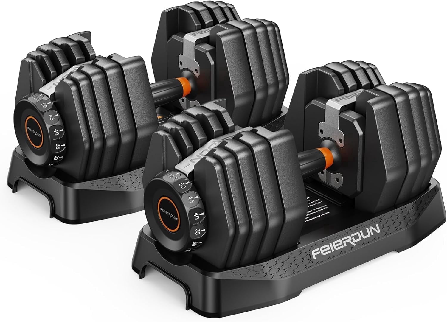 15-in-1 Adjustable Dumbbell Set, 105lb Weight Set Dumbbells with Storage Box, Quick Adjust Free Weight with Non-slip Handles Dumbbells for Home Gym Exercise Strength Training