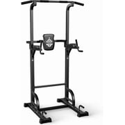 Sportsroyals Adjustable Power Tower 400lbs Max Weight Dip Station Pull up Bar Power Rack Push up Resistance Band for Home Gym