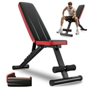 Sportsroyals Adjustable Weight Bench for Home Gym, Foldable Workout Bench with 8 Backrests and 660LBS Weight Capacity