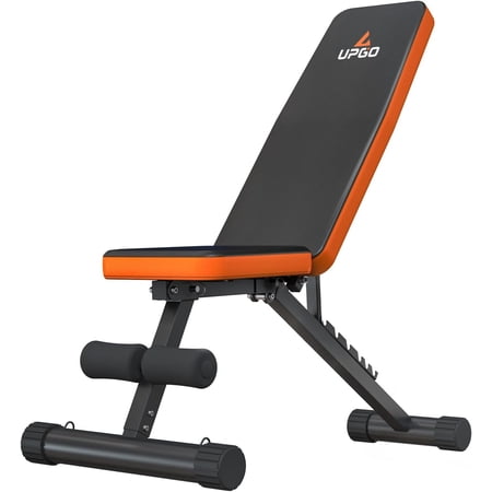 UPGO Adjustable and Foldable Weight Bench for Home Gym, Multi-Purpose Workout Bench for Press Sit up Incline Flat Decline