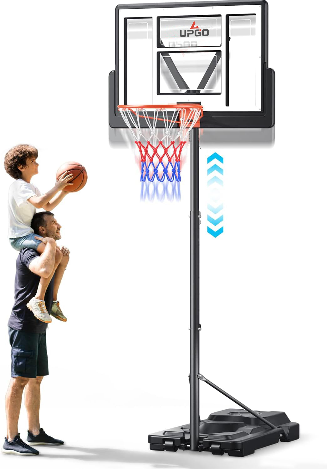 Spalding 54 In. Shatterproof Polycarbonate Exacta height® Portable
