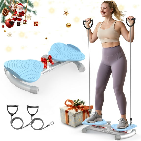 UPGO Slim Waist Twister - 330 lbs Silent Ab Toner Machine for Women, Core Workout Board, Home Gym Equipment for Hourglass Figure & Love Handle Reduction, Blue