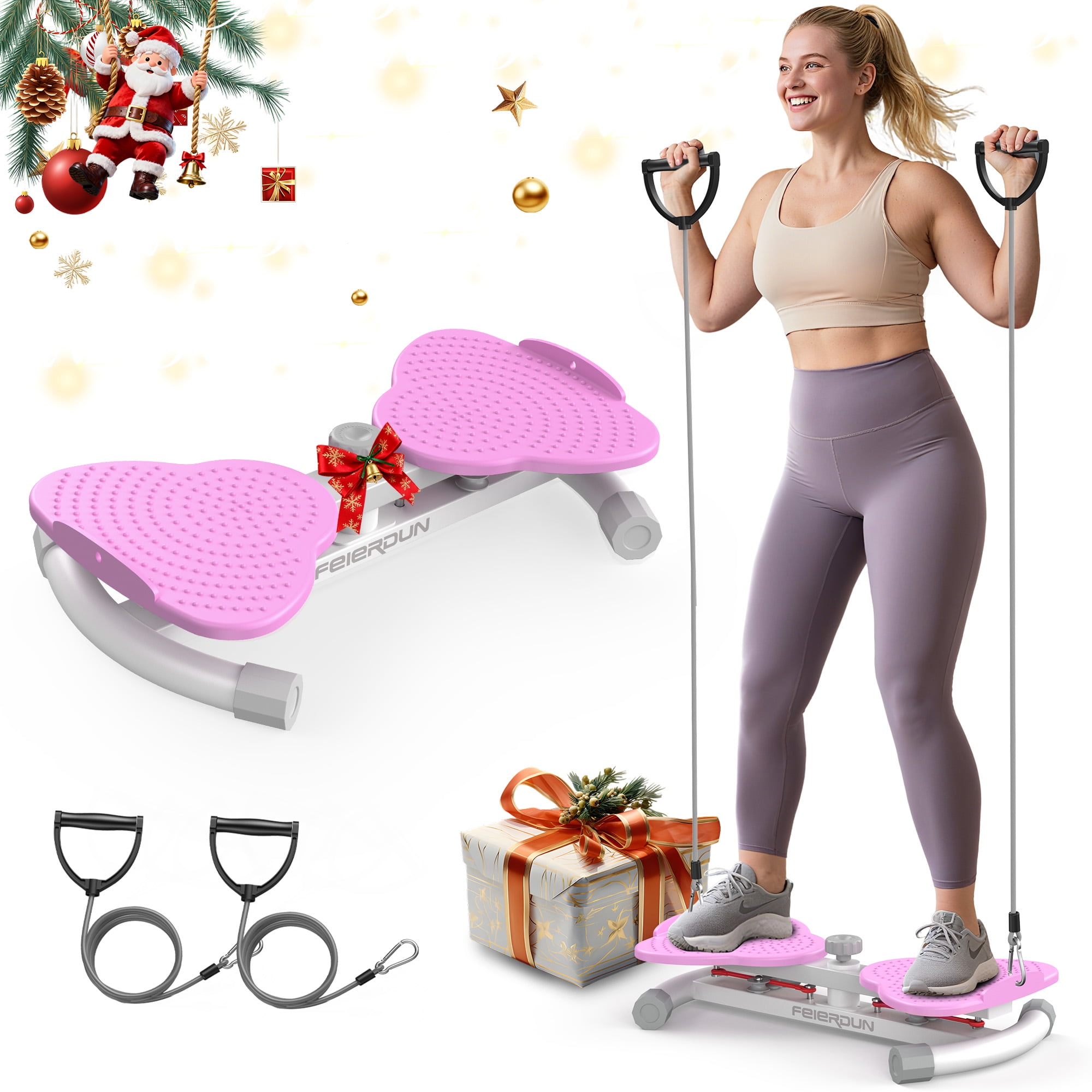 UPGO Waist Twister Machine Exercise, Ab Twist Board with 330 lbs Weight Capacity, Abs Workout for Slim Waist and Core Ab Exercise, Noiseless Home Gym Equipment for Women Men, Purple