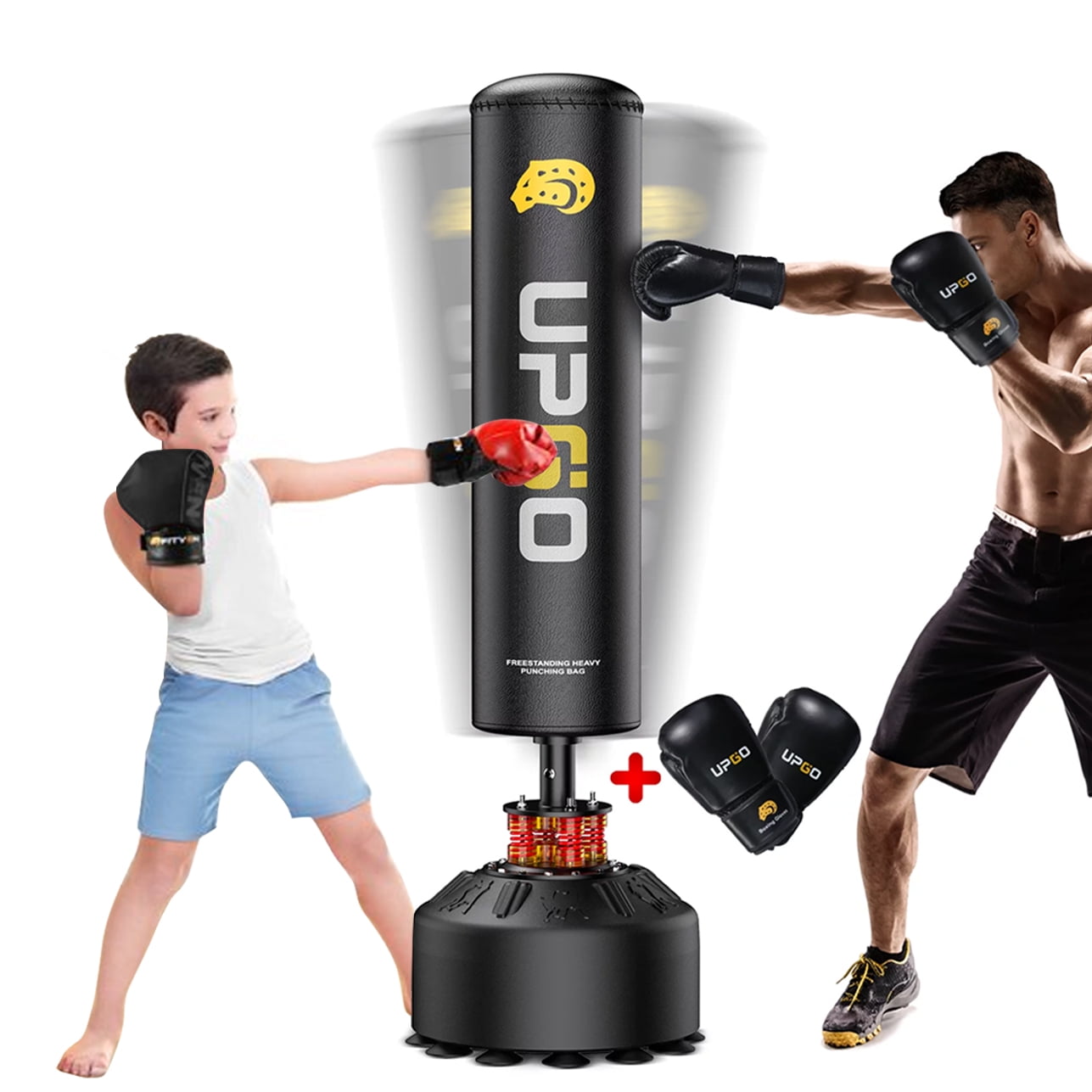Wall Mural Latin Boxers doing some training on a punching bag at a