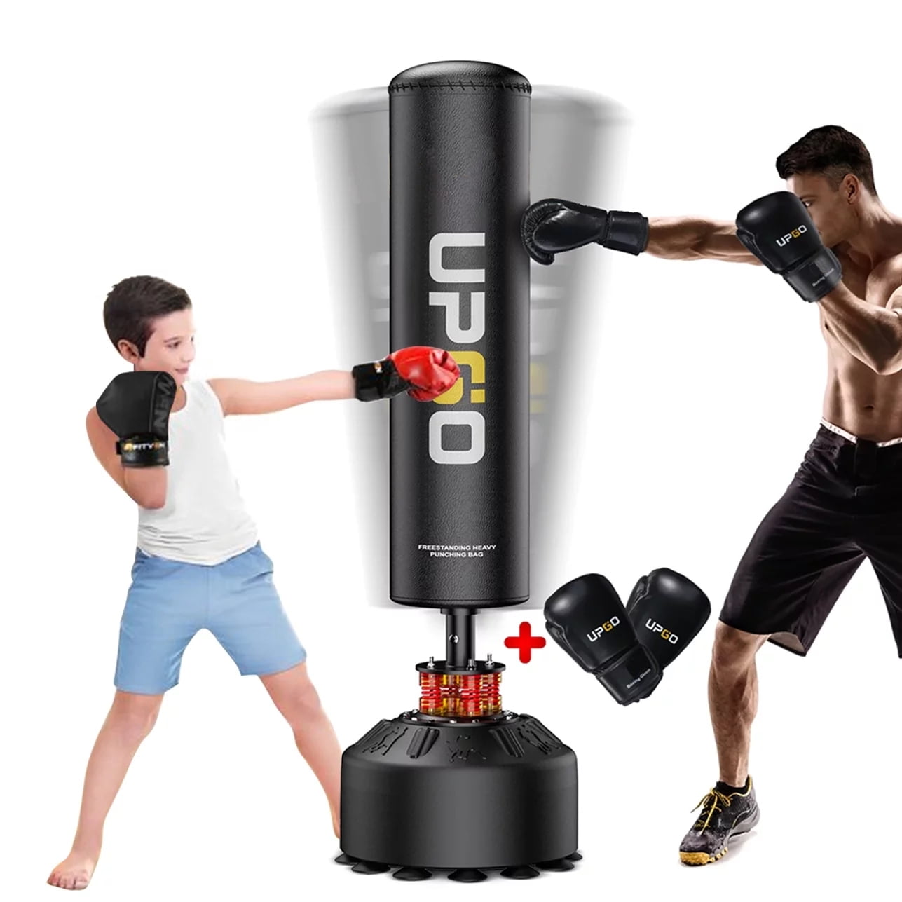 Reflex Bag Boxing Freestanding Heavy Punching Bag for Adults, Height  Adjustable Speed Training Punching Ball with Suction Cup Large Base and  Solid