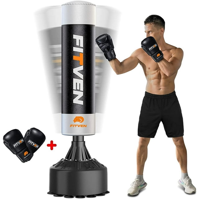 UPGO Freestanding Punching Bag 71"215lbs with Boxing Gloves Boxing Bag