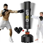 UPGO Freestanding Punching Bag for Adult Kids 70''-205lbs Kickboxing Bag Boxing Bag for Home with Boxing Gloves 66 lb, Black