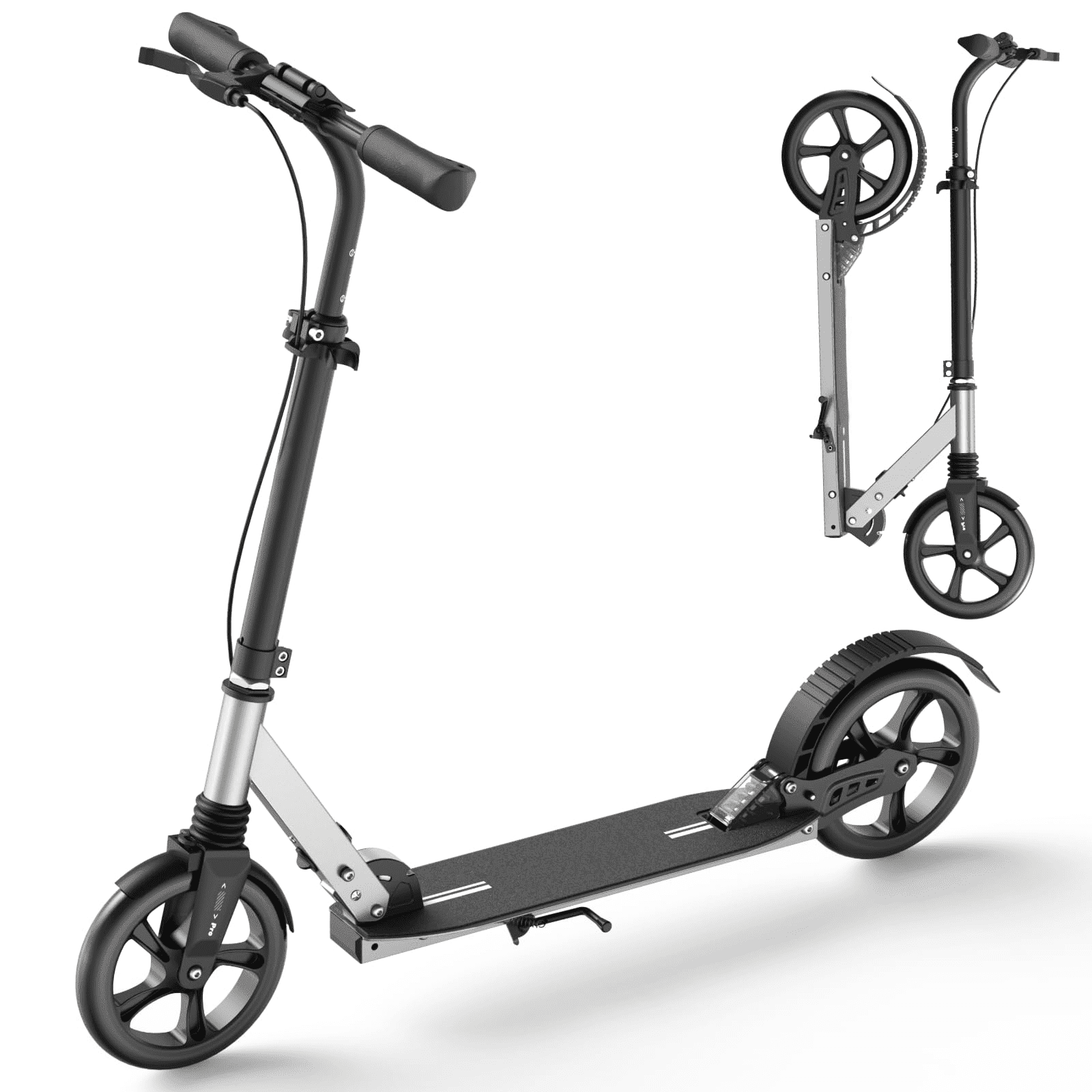 UPGO Kick Scooter for Ages 6+,Kid, Teens & Adults. Max Load 240 LBS. Foldable, Lightweight, 8IN Big (图1)