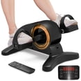 thumbnail image 1 of Electric Pedal Exerciser,UPGO Mini Under Desk Bike with Remote Control, Dual Mode Auto/Manual,No Assembly 12 Speed Whisper Quiet Motorized Exercise Bike for Seniors,Orange ﻿, 1 of 7