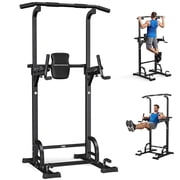 FED Fitness Sportsroyals Series PT3 Power Tower, 400lbs Capacity Adjustable Dip Station, Pull up Station, Push up for Home Gym