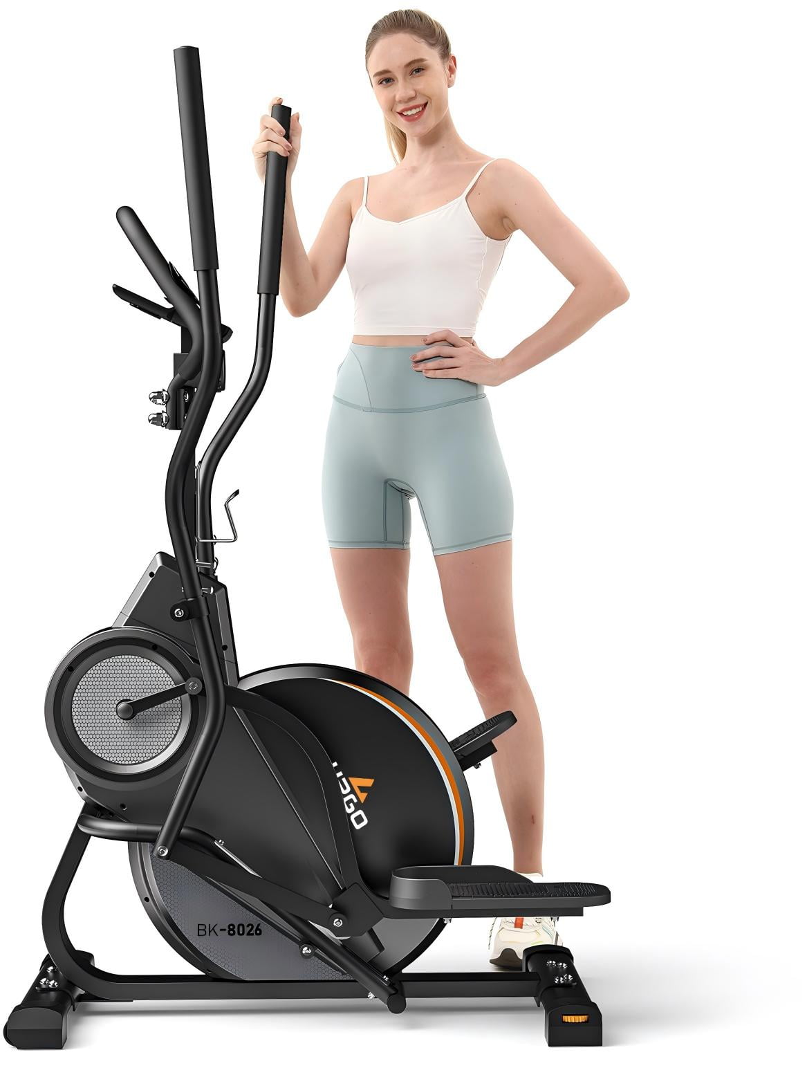UPGO Pro Cardio Climber Stepping Elliptical Machine, 3 in 1 Elliptical, Total Body Fitness Cross Trainer with Hyper-Quiet Magnetic Drive System