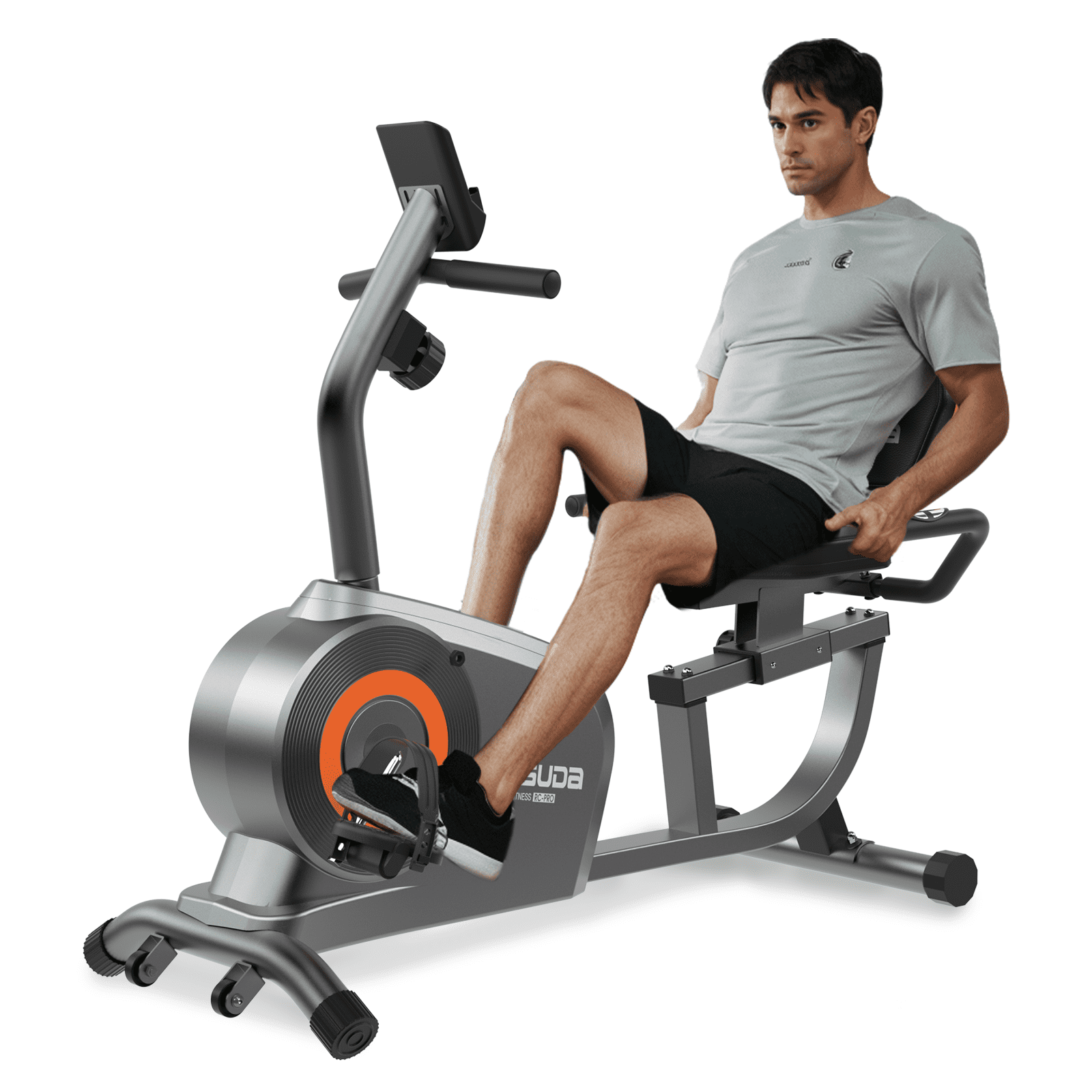 CIRCUIT FITNESS Recumbent Magnetic Exercise Bicycle, Black