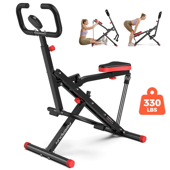 UPGO Squat Assist Trainer, 330lbs Foldable with Adjustable 4 Resistance Bands
