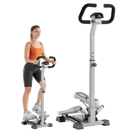 UPGO Mini Stepper with Handlebar,Adjustable Height Twist Stair Stepper with 38° Motionor 330lbs Weight Capacity