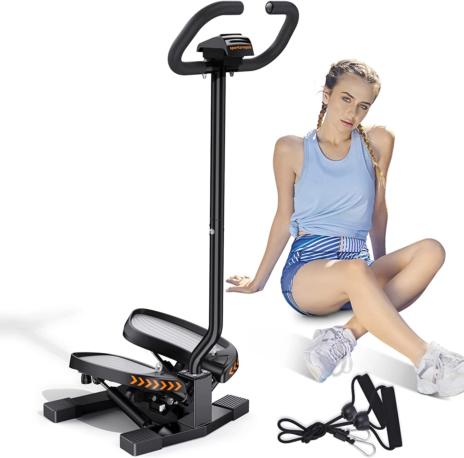Stamina Mini Stepper with Monitor Low Impact Black and Gray Stepper