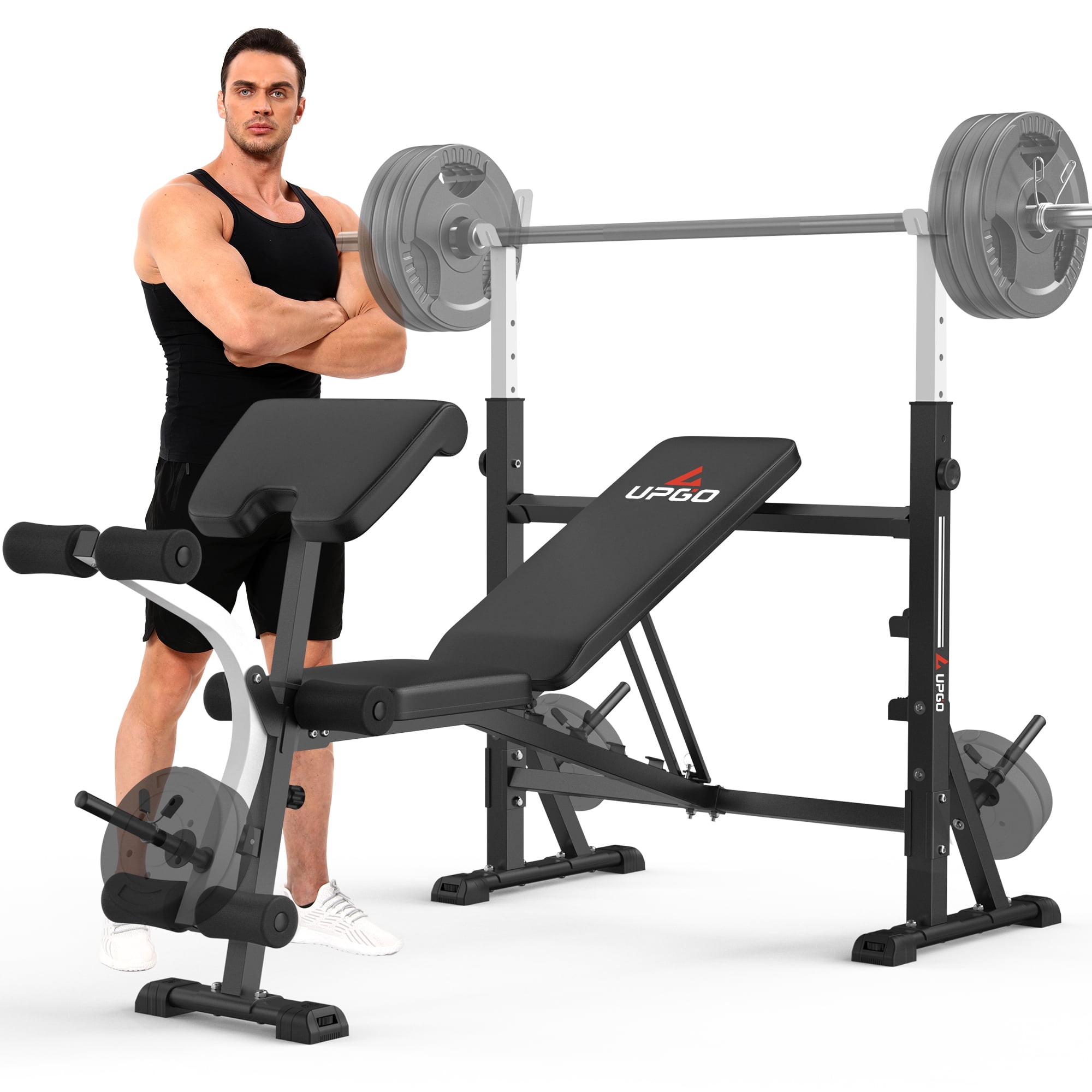 Body Champ BCB5860 Olympic Weight Bench with Preacher Curl, Leg Develo– Body  Flex Sports