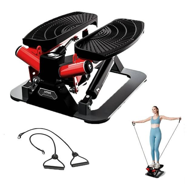 ONETWOFIT Mini Stepper With Resistance Bands, Steppers For Exercise At Home, Steppers For Exercise 350lbs Weight Capacity, Hydraulic Fitness Stepper For Home