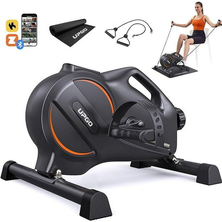 UPGO Compact Seated Exercise Bike Quiet Magnetic Mini Pedaler Ideal for Seniors Office Workers Walmart