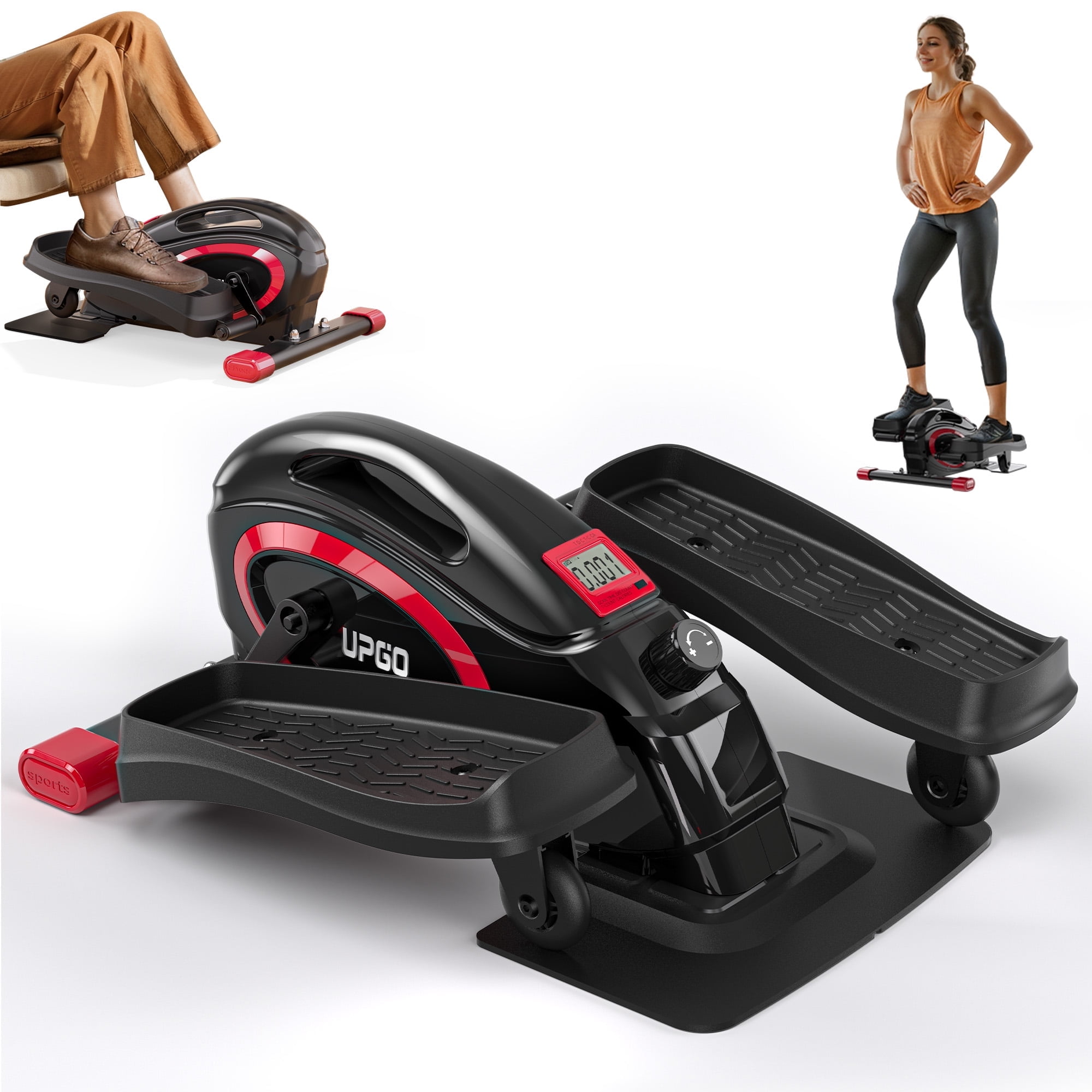 UPGO Under Desk Elliptical, Manual Quiet Elliptical, Foot Pedal Exerciser, Mini Elliptical Machines for Home Use, Portable Foot &Leg Pedal Exerciser