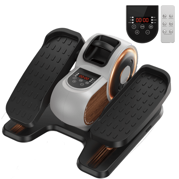 UPGO Under Desk Ellipticals Electric, Elipse Leg Exerciser Fully Assembled, Pedal Exerciser with Remote Control & Non-Slip Pedals Resistance & Speed