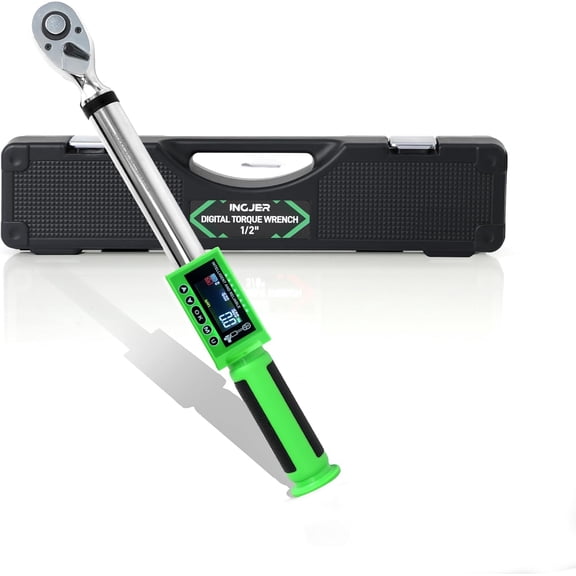 UPGRADE 1/2 Inch Drive Digital Torque Wrench 10-220FT-LB/8-160N.M, Torque Range Accurate to 2%, Electric Torque Wrench with Buzzer and LED Flash Notification for Bike/Motorcycle/Auto Repair