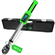 UPGRADE 1/2 Inch Drive Digital Torque Wrench 8-160FT-LB/10-220N.M, Torque Range Accurate to 2%, Electric Torque Wrench with Buzzer and LED Flash Notification for //Auto Repair