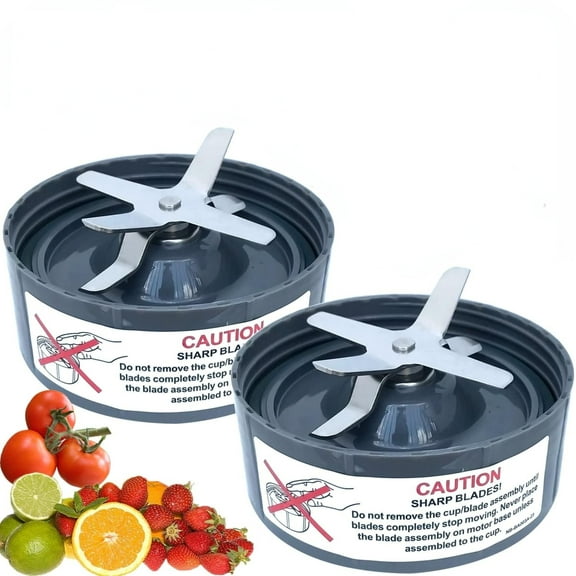 [UPGRADE] Replacement Blender Blade Parts for 600w 900w NutriBullet Blender including Extractor Blade Gasket and Gear (2-pack)