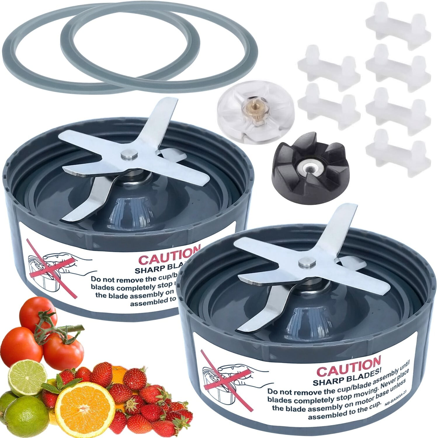NutriBullet Replacement Blender Blade Parts for 600w 900w Accessories Include Extractor Blade Gasket Gear 2 pack Walmart