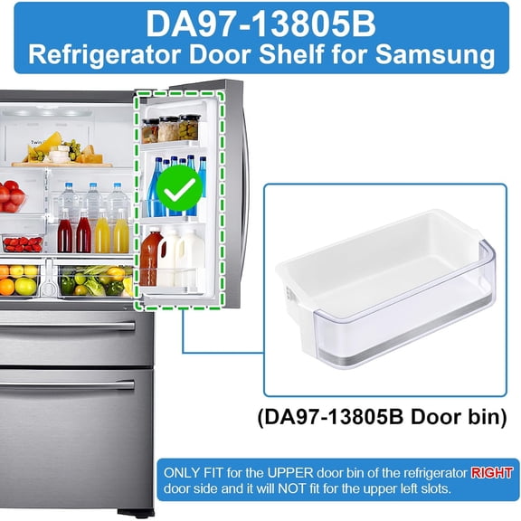 UPGRADED DA97-13805B Refrigerator Door Bin Compatible with Refrigerator Door Shelf Parts