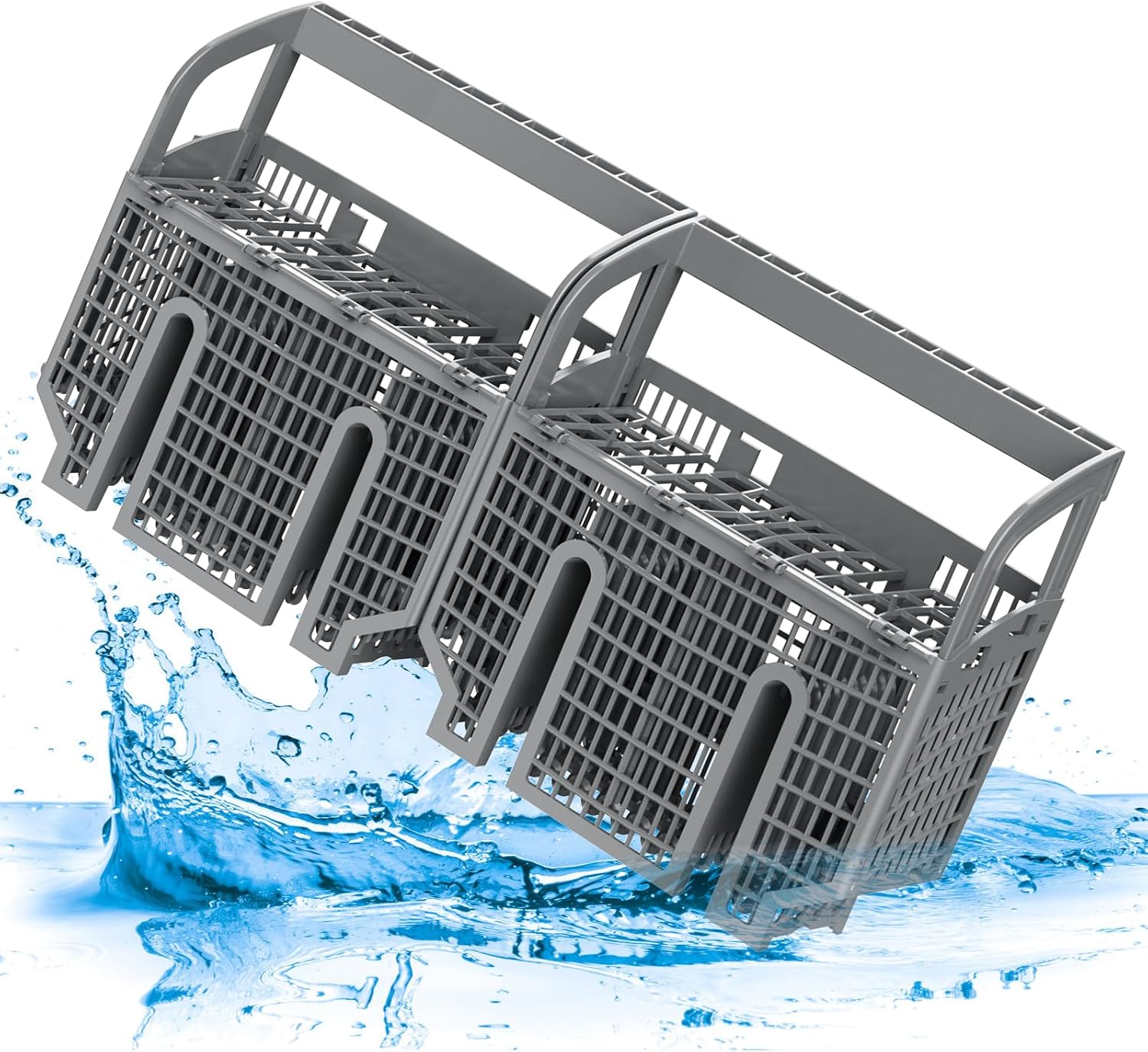 UPGRADED Dishwasher Silverware Basket Compatible Cutlery Basket Utensil Rack Holder,Replaces 704855 00704855 9001396277