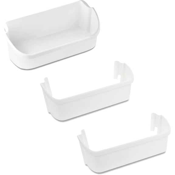 UPGRADED Lifetime Appliance 240356401 & 2 x 240323001 Refrigerator Door Shelf Replacement Bin Compatible with Frigidaire Replacement Parts, Refrigerator Shelf