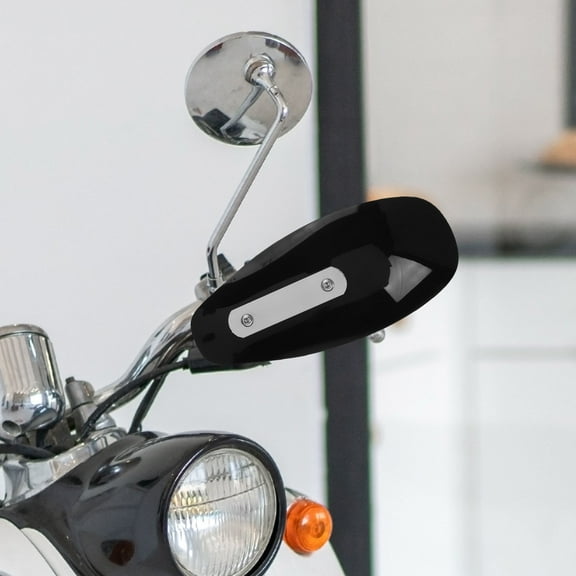 UPGRATOR 1 Pair Black PVC Motorcycle Handguards for Sturdy Materials and Hand Safety 9.75X4.32X1.18In