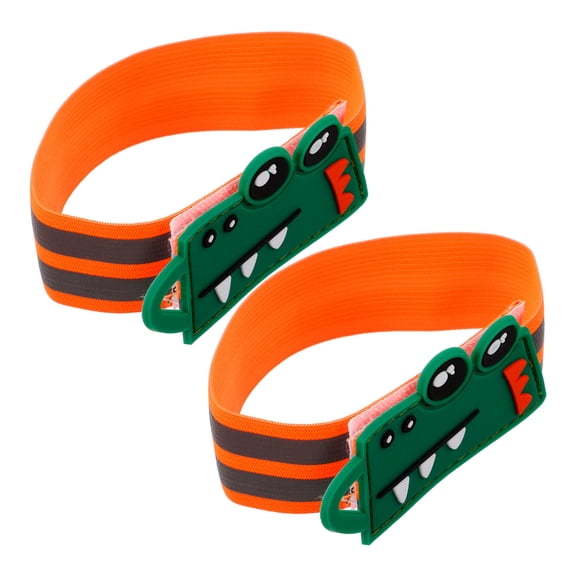 UPGRATOR 1 Pair Orange Reflective PVC Leg Bands for Cycling, Night Running, Jogging Safety, Size 14.34 x 1.45 x 0.08 Inches