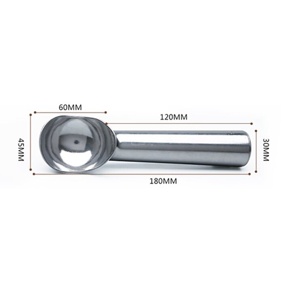 UPGRATOR 1Pc Aluminum Alloy Cookie Dough Baller and Ice Cream Scoop Plated Silver