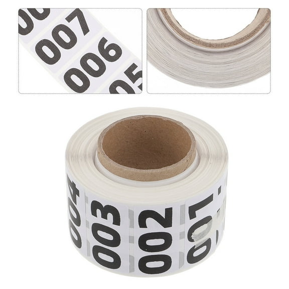 UPGRATOR 1 Roll Numbered Labels White Heat Sensitive Adhesive for Inventory Identification