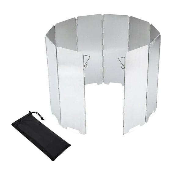 UPGRATOR 1 Set Outdoor Stove Windscreen Aluminum Alloy Foldable Design for Hiking Equipment