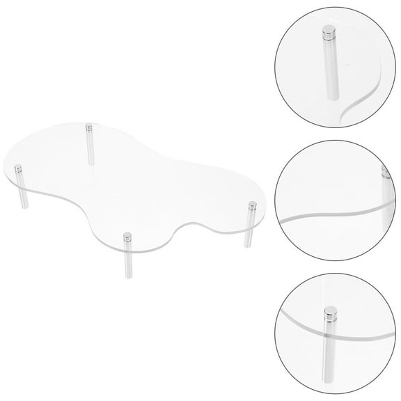 UPGRATOR 1 Set Transparent Serving Platter Large Size for Wedding Anniversary Elegant Design