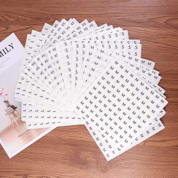UPGRATOR 1000Pcs Round Label Sticker for Clothing Size Identification Black White for Hats Shoes