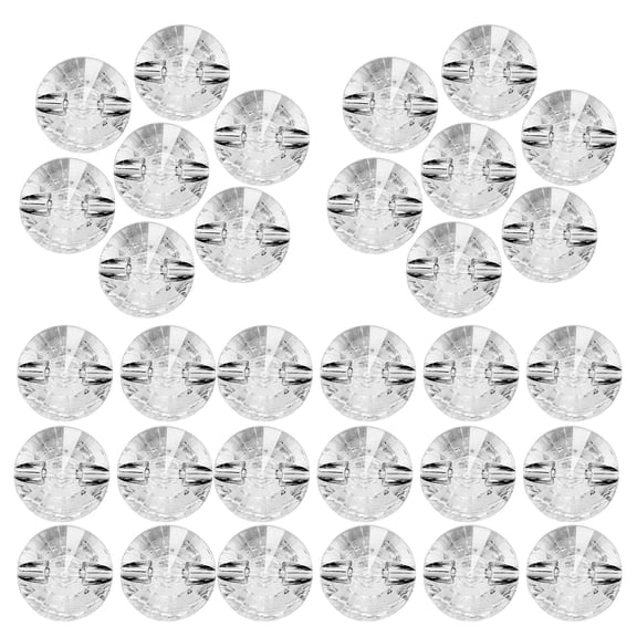 UPGRATOR 100Pcs Transparent Crystal Buttons Acrylic for DIY Home Embellishment
