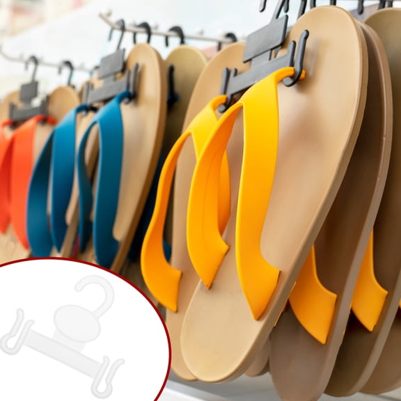 UPGRATOR 100Pcs Cotton Shoe Hooks White Color Perfect for Home Use and Slipper Hanging Organizer