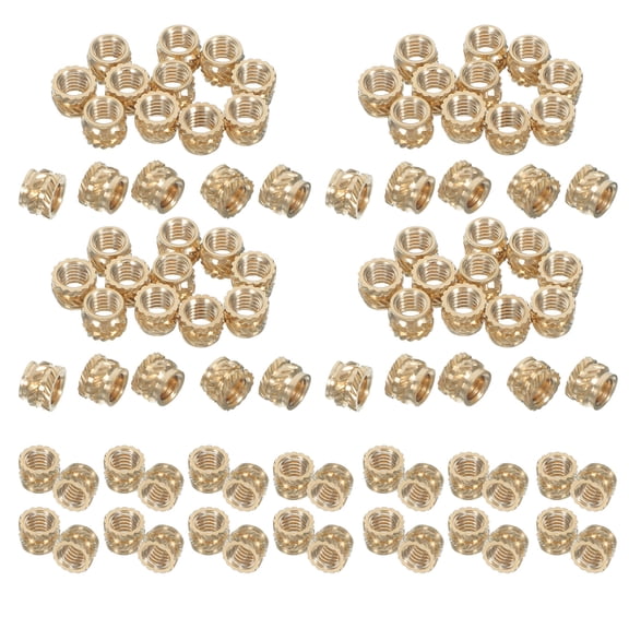 UPGRATOR 100Pcs Precision Copper M5 Heat Set Inserts with Knurled Thread for Vibration Resistance