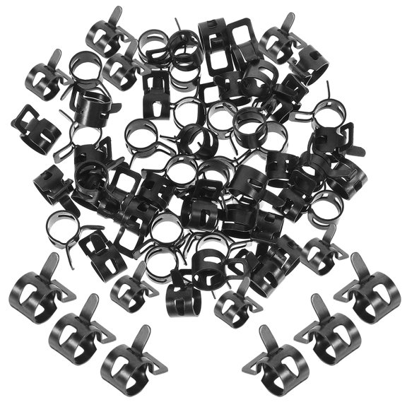 UPGRATOR 100Pcs Quick Release Spring Band Hose Clamps Steel Tube Clip for Reliable Hose Fastening