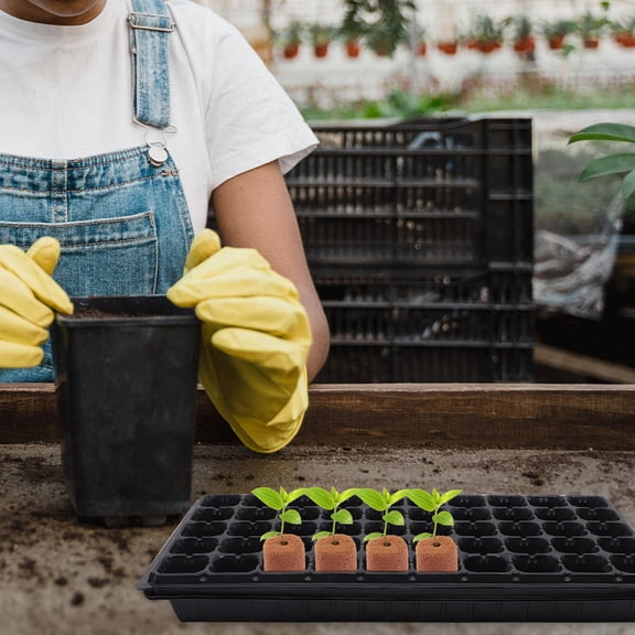 UPGRATOR 100Pcs Light Brown Peat Root Cubes for Gardening Nutrient Supply and Plant Propagation