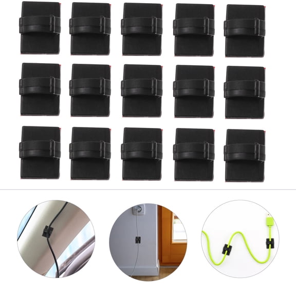 UPGRATOR 100Pcs Self Adhesive Cable Clips Space Saving Wire Holder Good Insulation for Cables