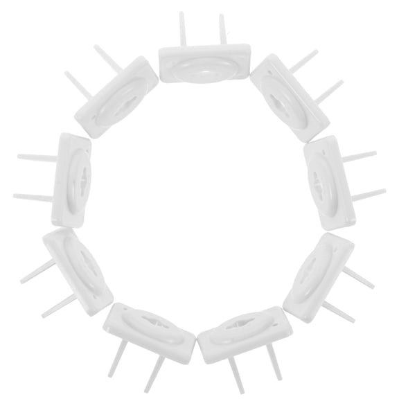 UPGRATOR 10Pcs Abs White Socket Cover For Baby Safety Outlet Protection 3.9X0.8X0.8In