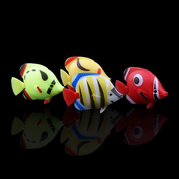 UPGRATOR 10Pcs Assorted Color Artificial Plastic Fish Floating with Natural Look for Aquarium Tank